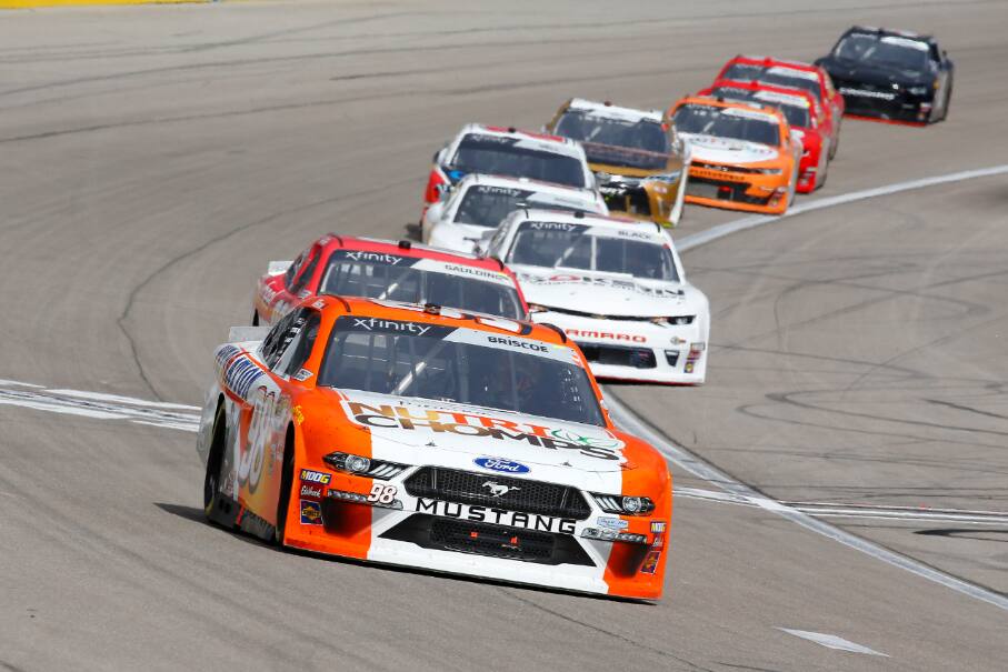 He finished ninth. His teammate Chase Briscoe (98) finished eighth to lead Ford. He finished ninth. His teammate Chase Briscoe (98) finished eighth to lead Ford.